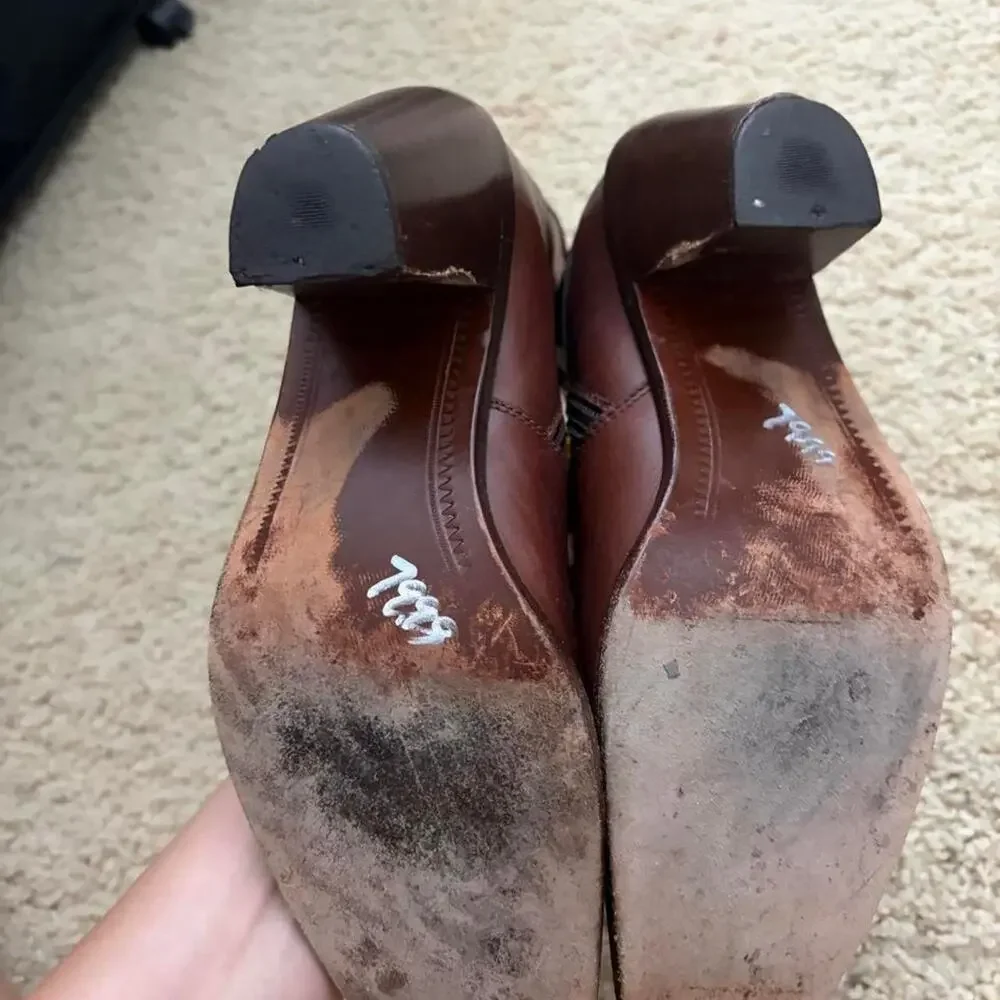 Frye 55 brown leather ankle